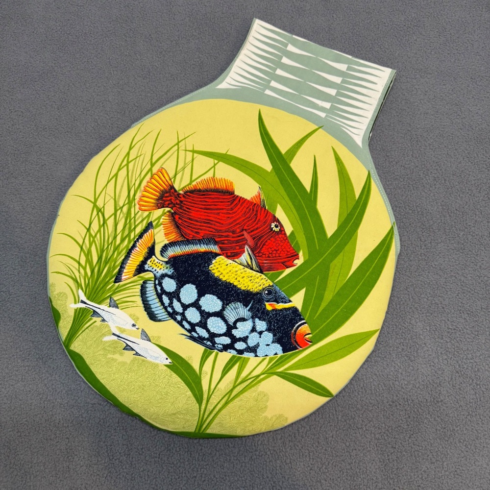 The Bagshaws of St Lucia Vintage Resortwear Tropical Fish Clutch Bag Kitschy Fun